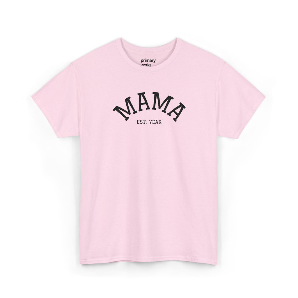 Mama Est. Year T‑Shirt — Vintage Mom Graphic Tee (Custom Year)
