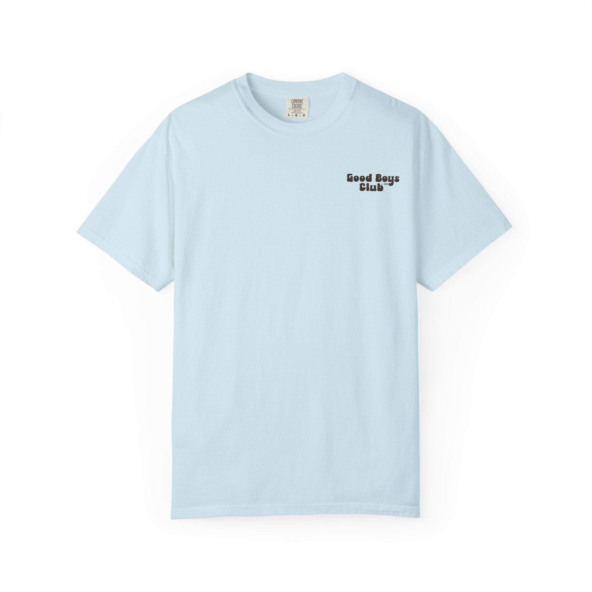 Good Boys Club T-Shirt — Retro Dogs Guitar Beach Graphic