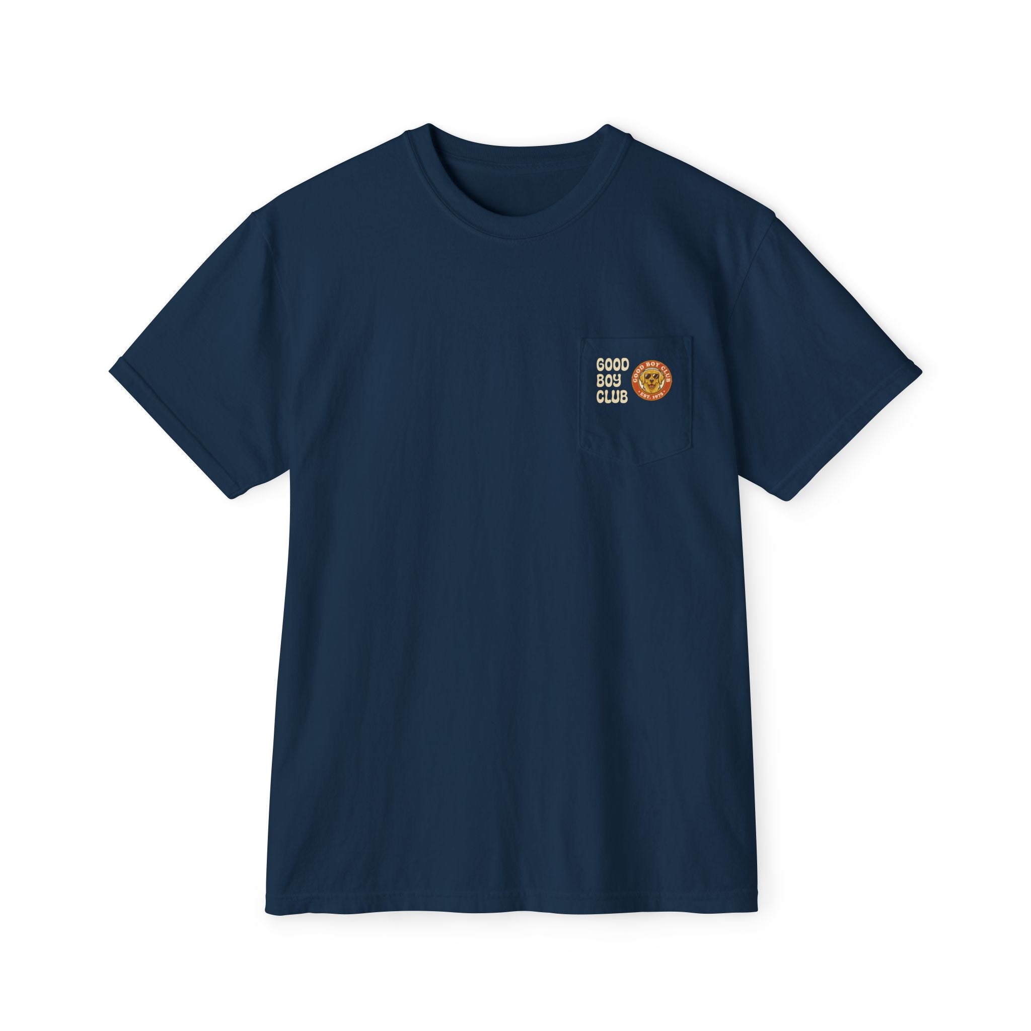 Camping Sunset Band Pocket T-Shirt | Back Graphic Outdoor Scene
