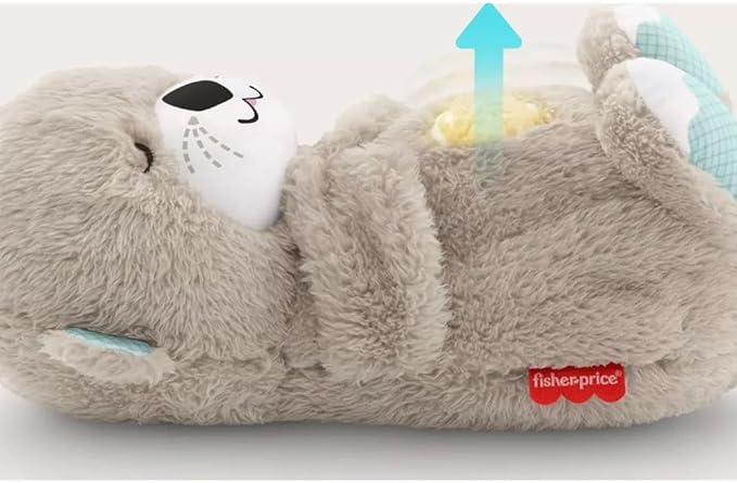 Sound Machine Soothe 'n Snuggle Otter Portable Plush Baby Toy with Sensory Details Music Lights & Rhythmic Breathing Motion